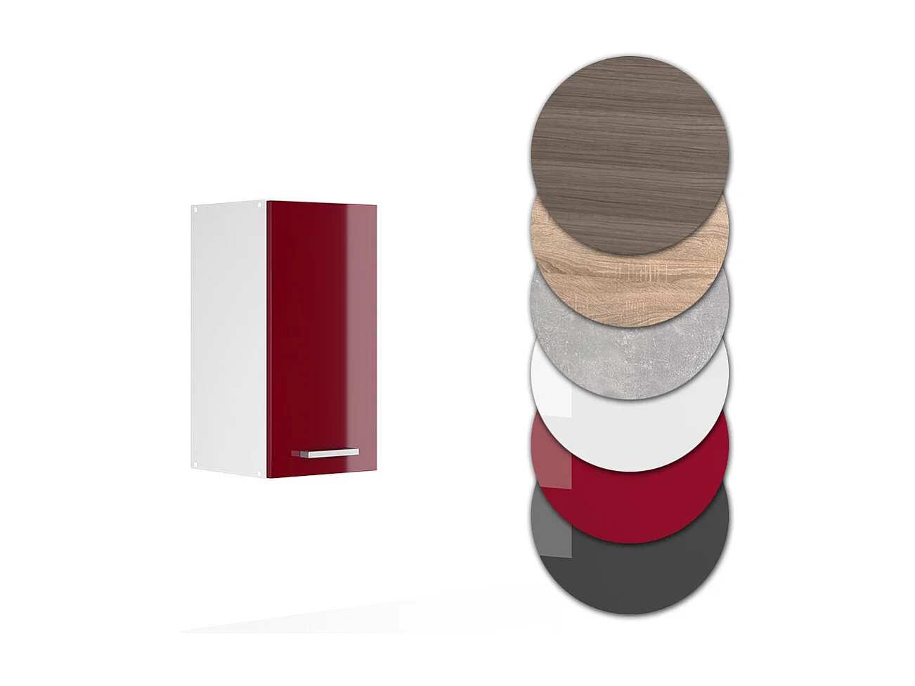 Armario colgante rojo de alto brillo 30x31x60 r-line