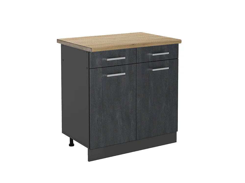 Meuble cuisine béton noir 80x60x81.6 r-line