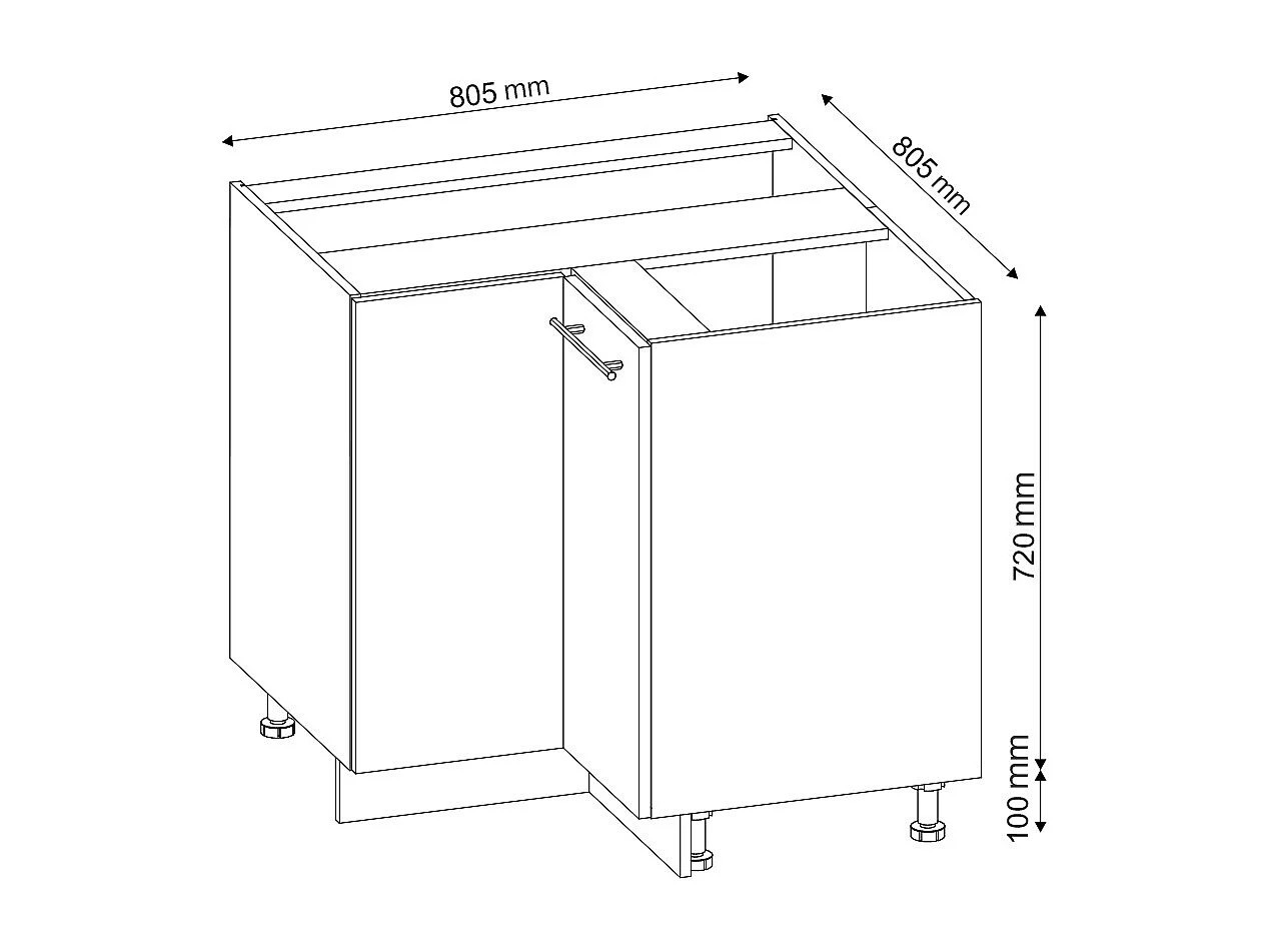 Meuble dangle vert or campagne 80.5x51.6x82 fame-line