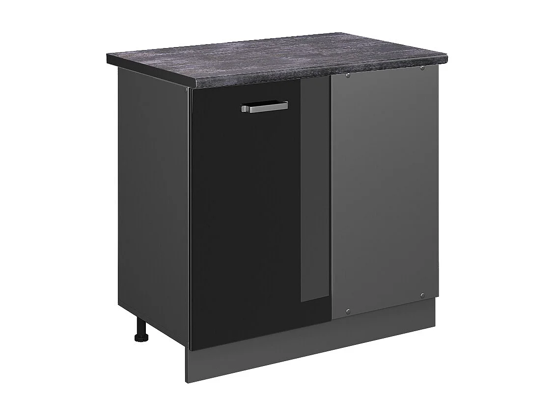 Meuble dangle noir haute brillance 86x60x81.6 r-line