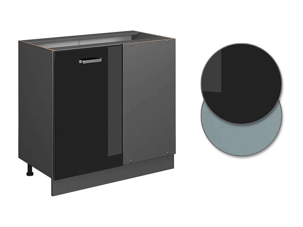 Meuble dangle noir haute brillance 86x60x81.6 r-line