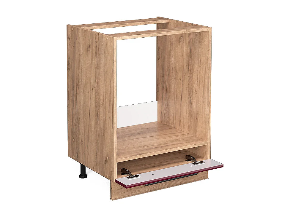 Armario para horno empotrado rojo burdeos alto brillo 60x60x82 fame-line