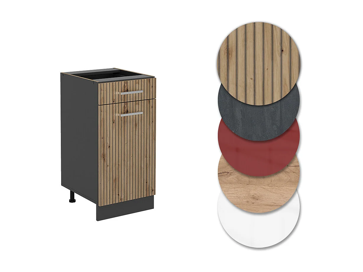 Meuble cuisine chêne artisan 40x60x81.6 r-line