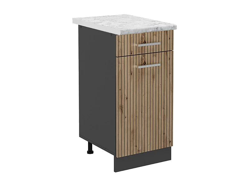 Mobiletto base per cucina rovere artigianale 40x60x81.6 r-line