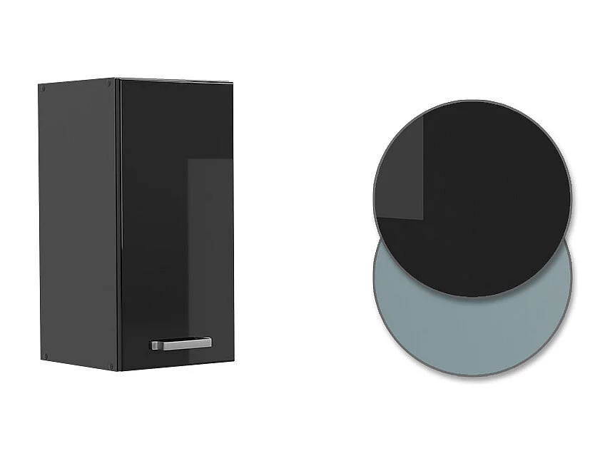 Armario colgante negro brillo intenso 30x31x60 r-line