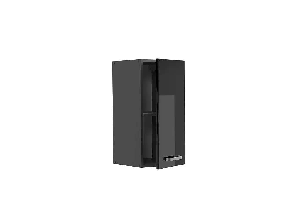 Wall cabinet black high gloss 30x31x60 r-line