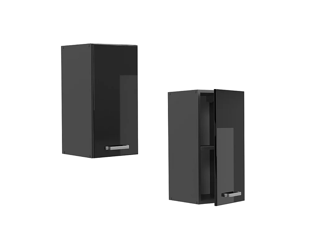 Wall cabinet black high gloss 30x31x60 r-line