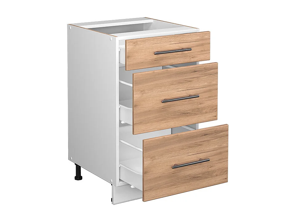 Mueble bajo de cocina roble dorado 50x51.6x82 fame-line