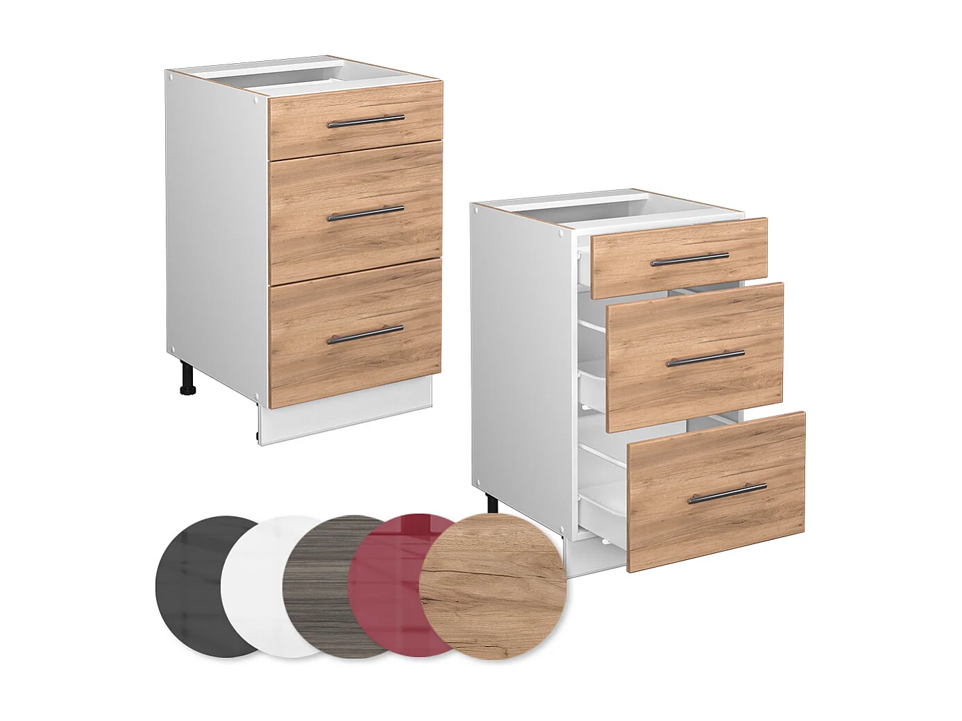 Meuble cuisine chêne de force doré 50x51.6x82 fame-line