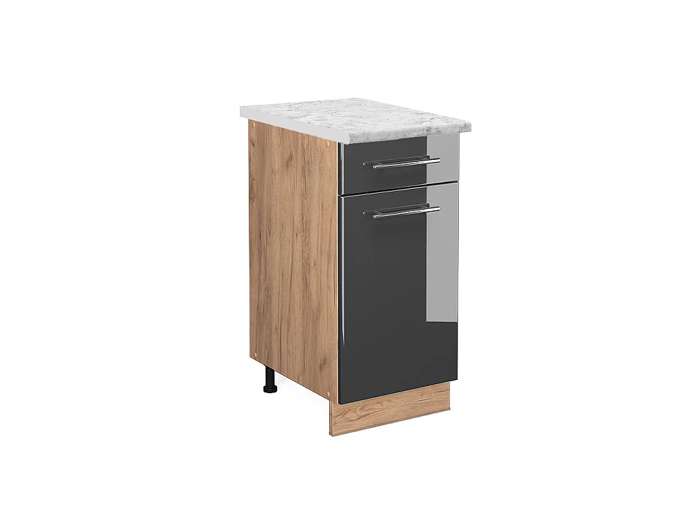 Keukenonderkast antraciet hoogglans 40x60x82 fame-line