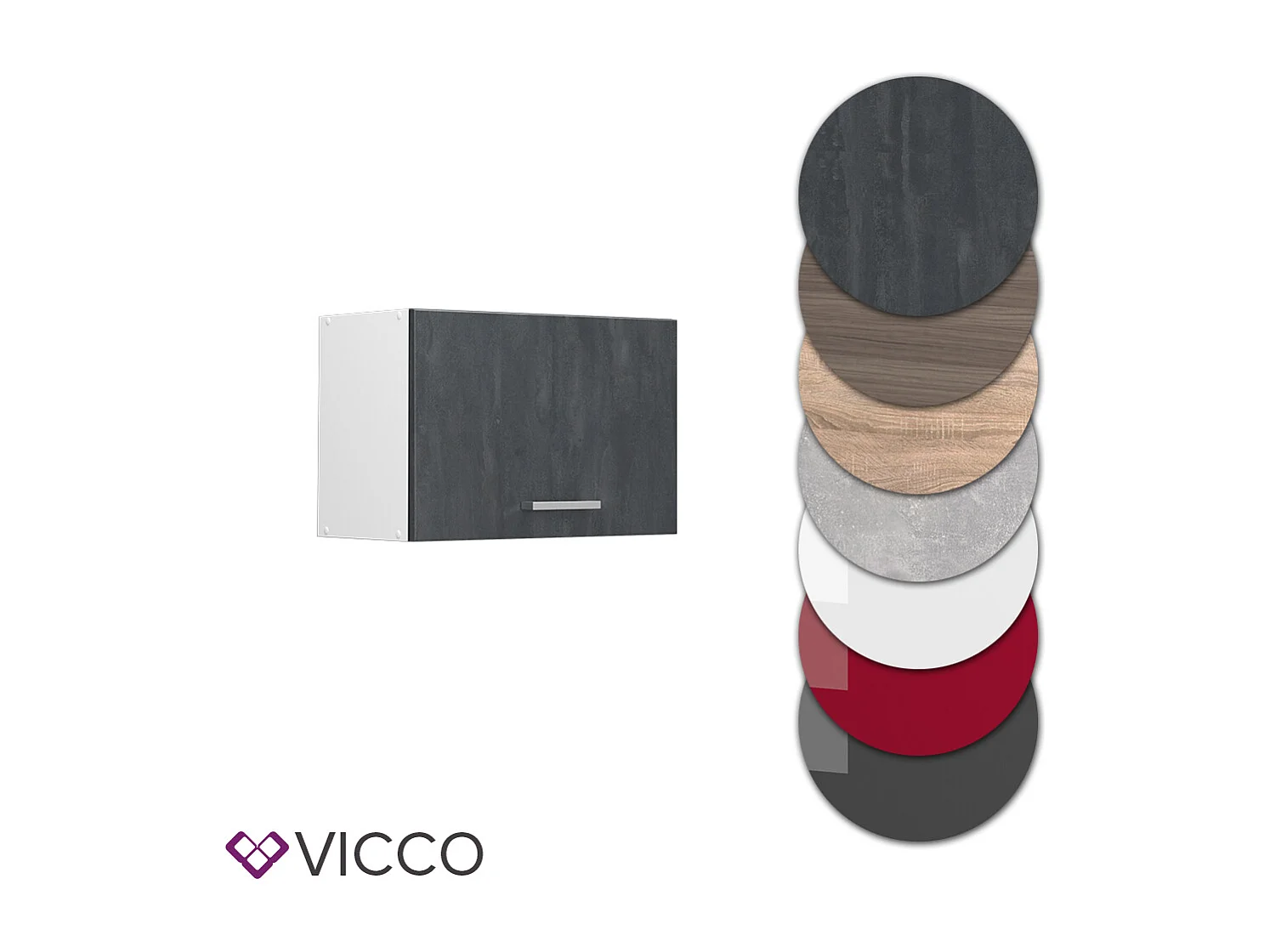 Armario colgante hormigón negro 60x31x40 r-line