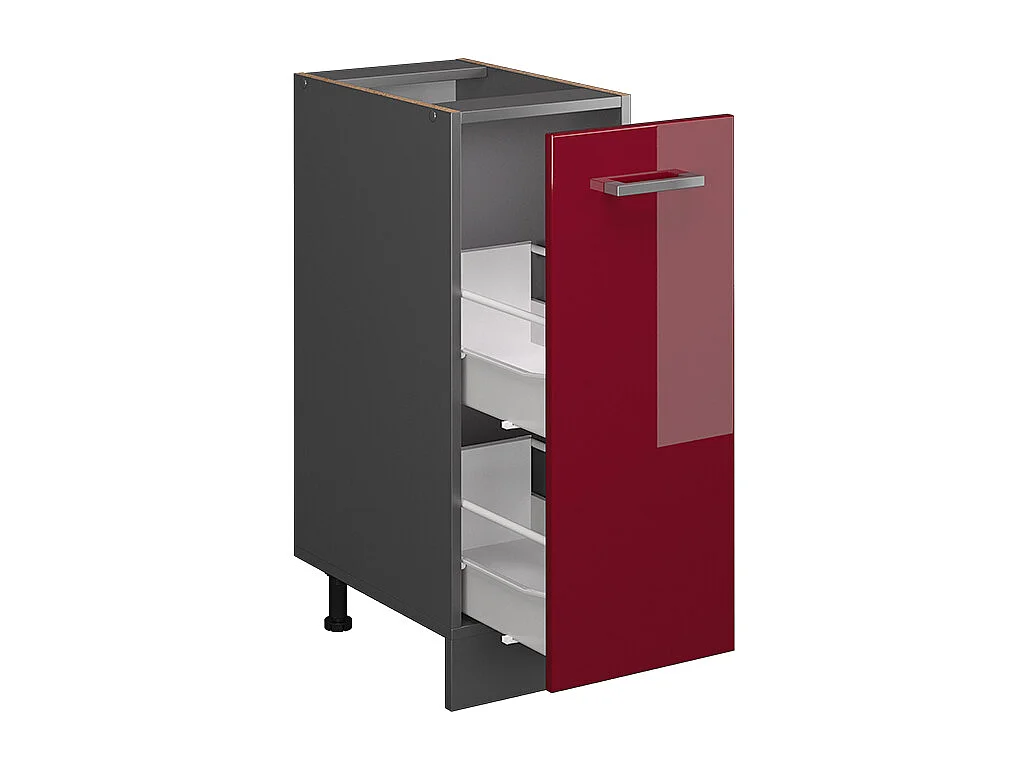 Armario de farmacia rojo de alto brillo 30x60x81.6 r-line