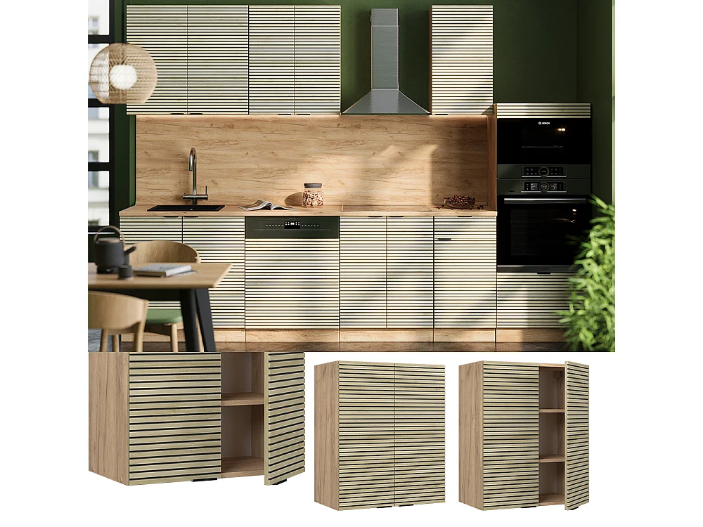 Hangkast eiken paneel 60x34.1x72 fame-line