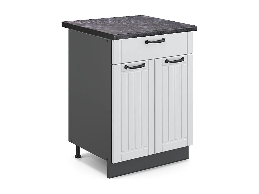 Meuble cuisine blanc campagne 60x60x82 fame-line