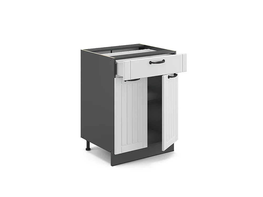 Meuble cuisine blanc campagne 60x60x82 fame-line