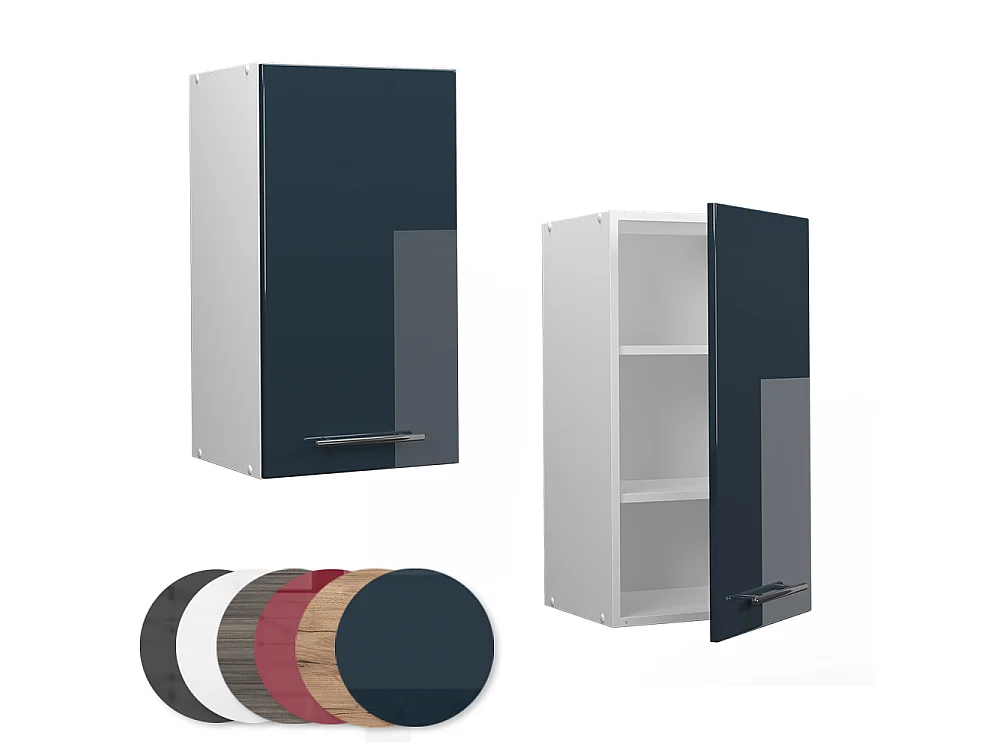 Pensile da cucina blu scuro lucido 40x34.1x72 fame-line