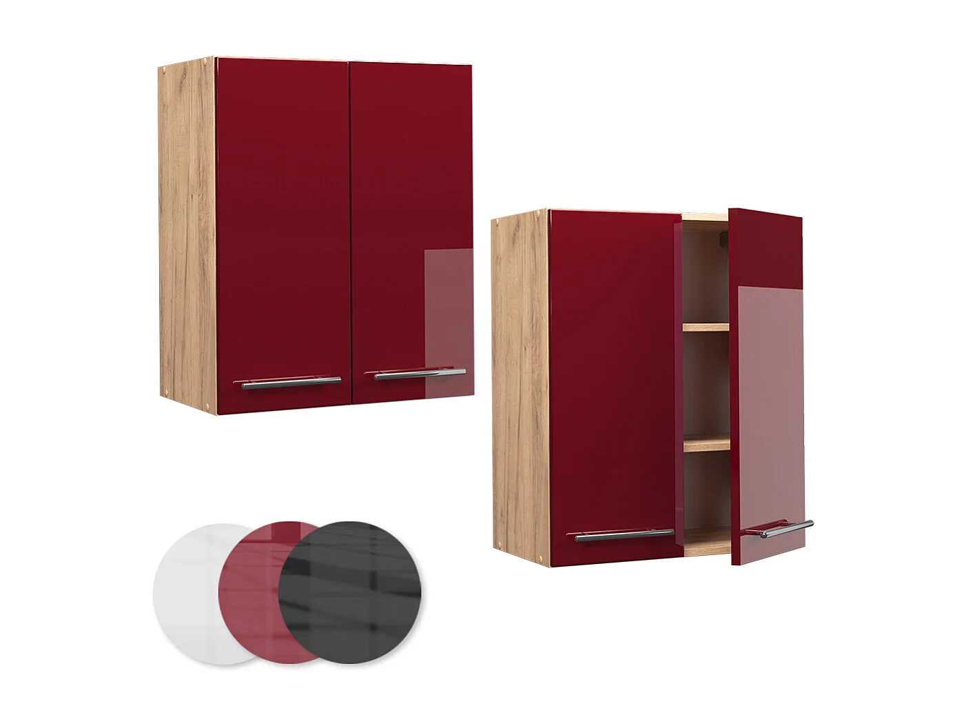 Hängeschrank bordeaux hochglanz 60x34.1x72 fame-line