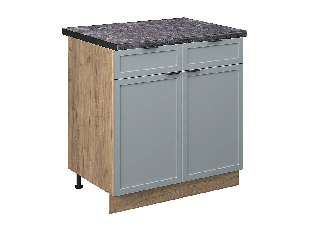 Szafka dolna do kuchni jasnoniebiesko-szary 80x60x82 fame-line