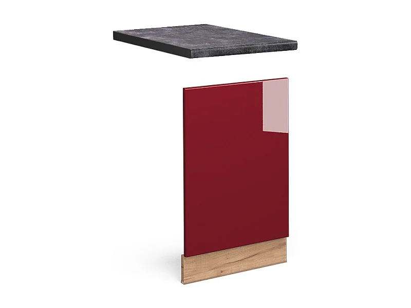 Frontpaneel bordeauxrode hoogglans 45x1.6x67.4 fame-line