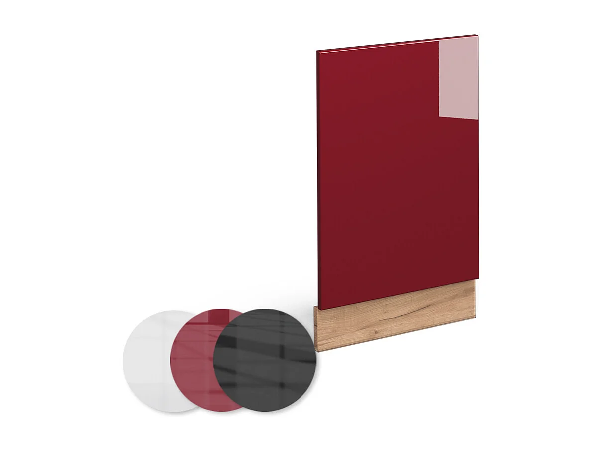 Panel frontal rojo burdeos alto brillo 45x1.6x67.4 fame-line