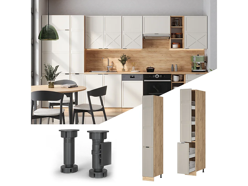 Meuble haute de cuisine grisbeige 30x58x206.8 fame-line