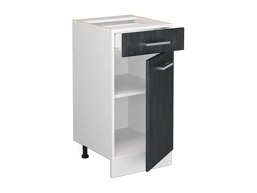 Meuble cuisine béton noir 40x60x81.6 r-line