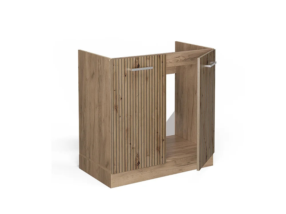 Meuble bas sous-évier chêne artisan 80x46x81.6 r-line