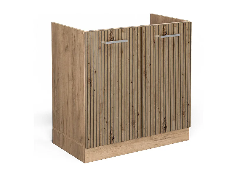 Meuble bas sous-évier chêne artisan 80x46x81.6 r-line