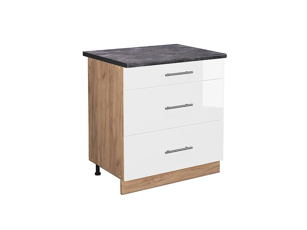 Keukenonderkast wit hoogglans 80x60x82 fame-line