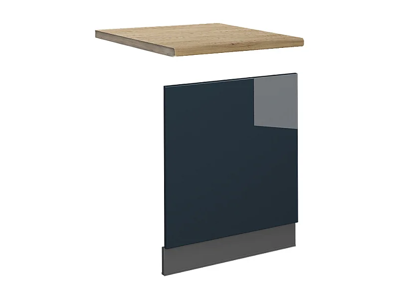 Frontpaneel donkerblauw hoogglans 60x1.6x67.4 fame-line
