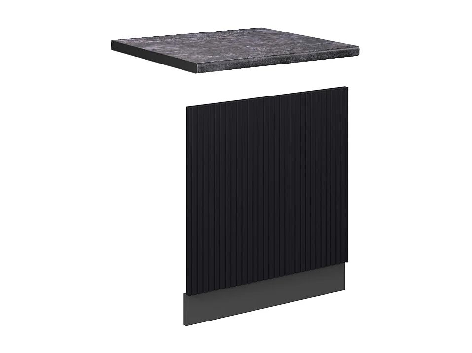 Panel frontal rayas negras 60x1.6x67.4 fame-line