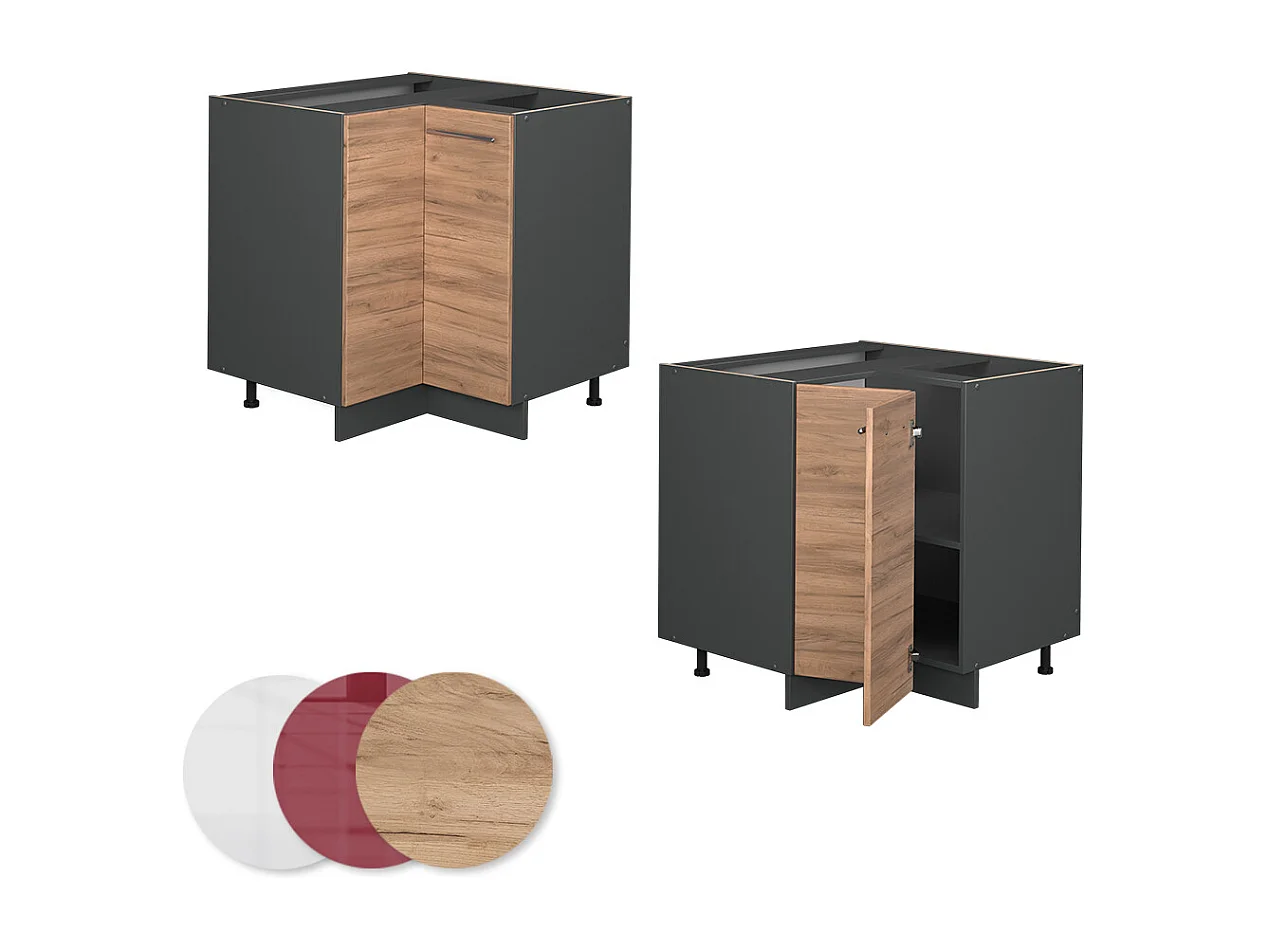 Mobile ad angolo cucina quercia dorata 80.5x60x82 fame-line