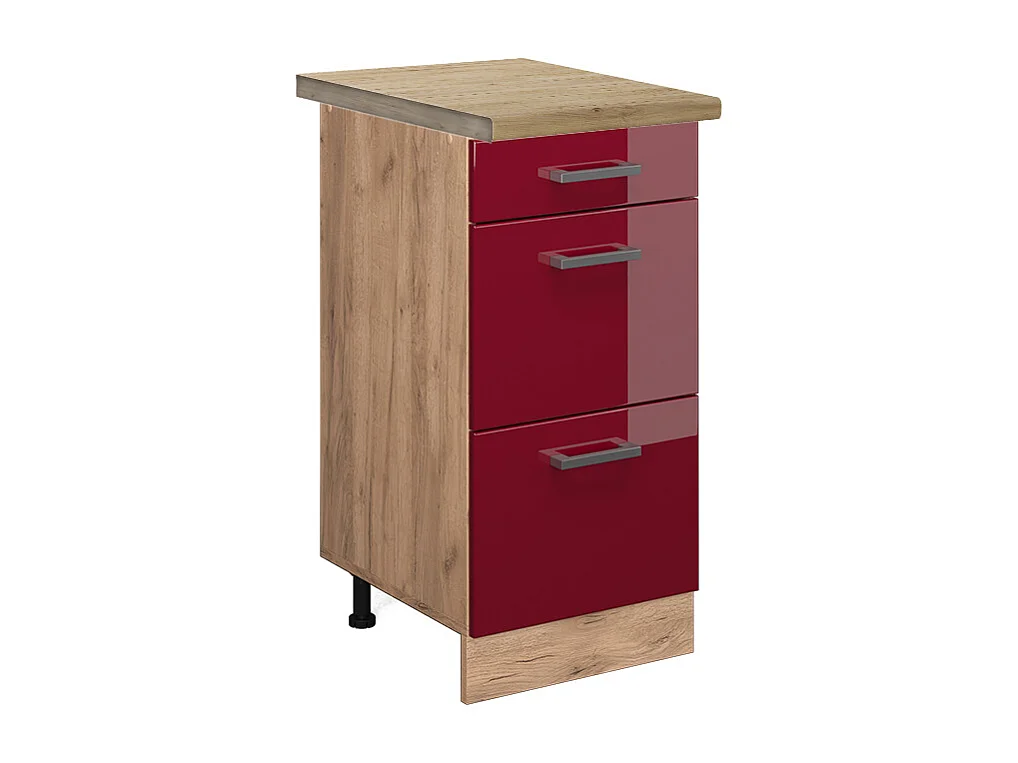 Meuble cuisine rouge brillant 40x60x81.6 r-line