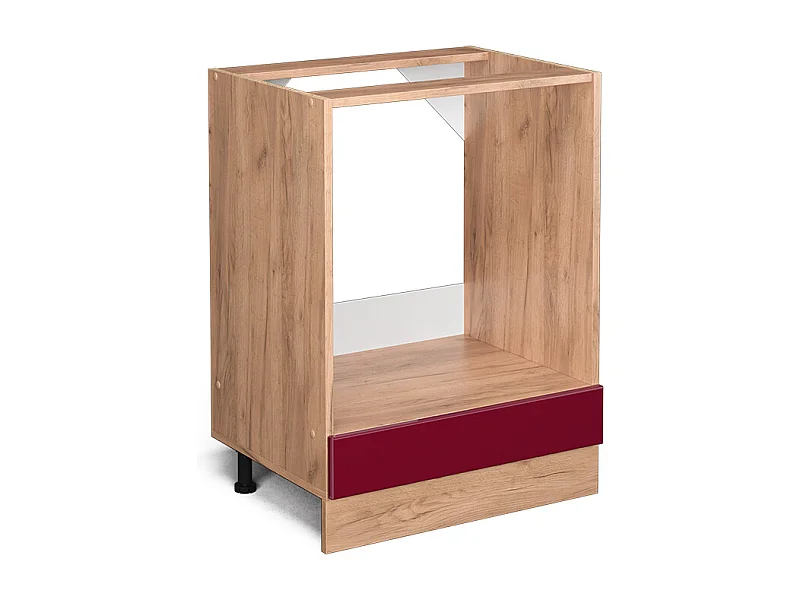 Armario para horno empotrado rojo de alto brillo 60x46x81.6 r-line