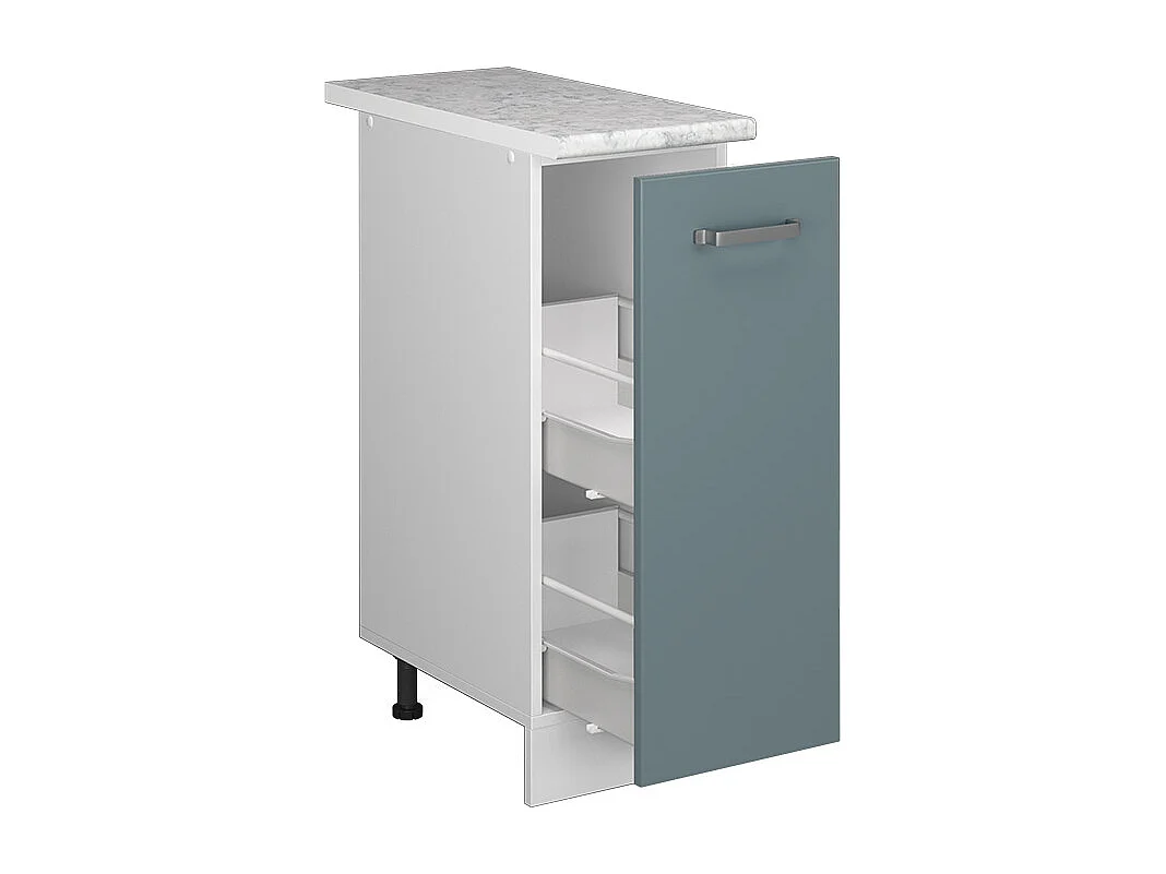 Meuble de cuisine bleu-gris 30x60x81.6 r-line