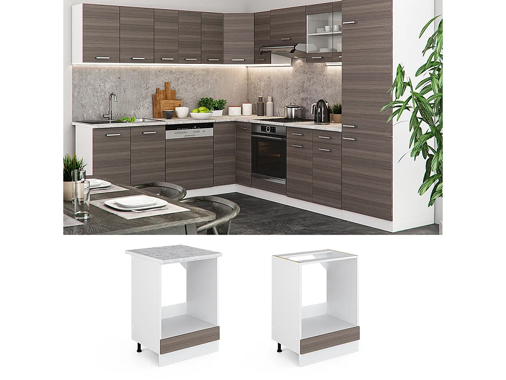 Meuble pour four gris noble 60x60x81.6 r-line