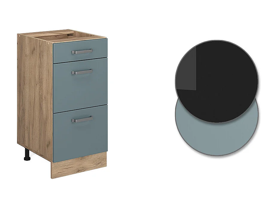 Meuble cuisine bleu-gris 40x46x81.6 r-line