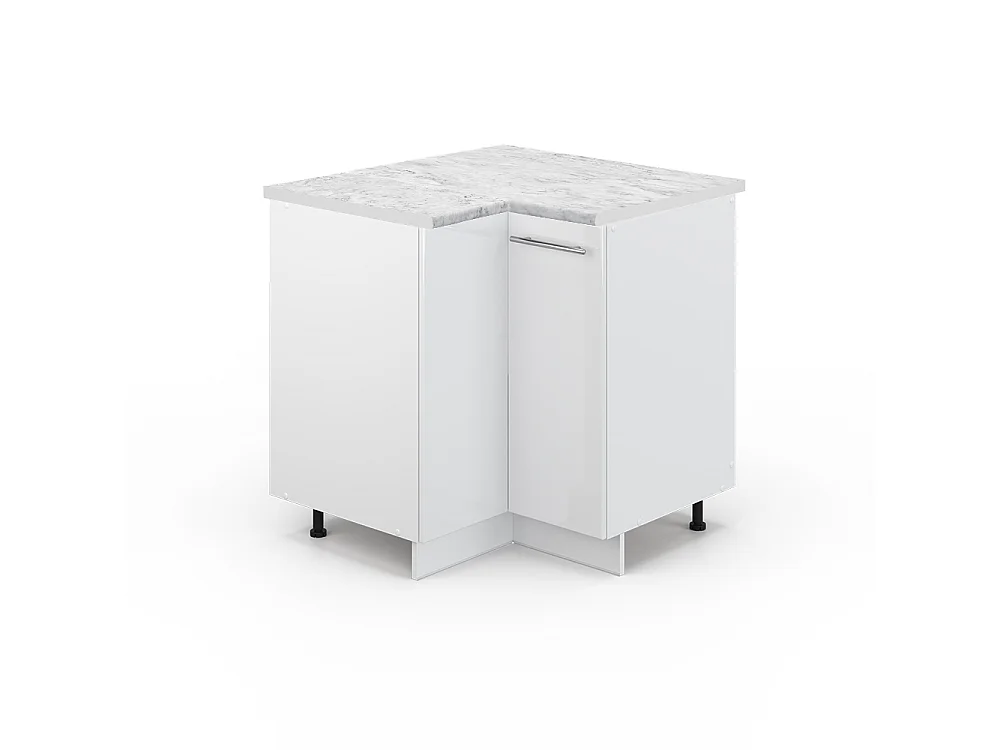 Hoekkast wit hoogglans 80.5x60x82 fame-line