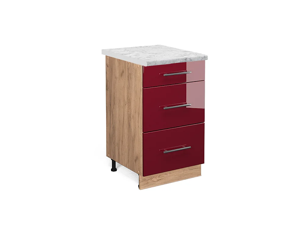 Köksunderskåp bordeaux högblank 50x60x82 fame-line