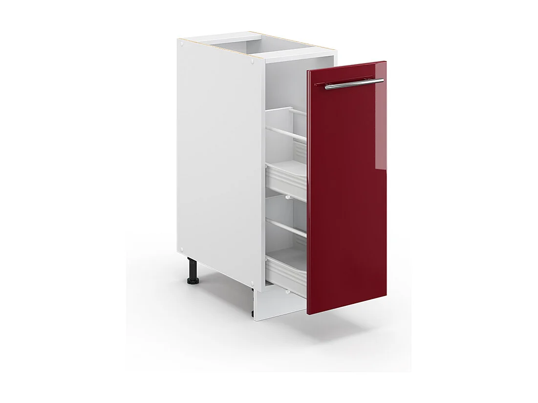 Armario de farmacia rojo burdeos alto brillo 30x60x82 fame-line