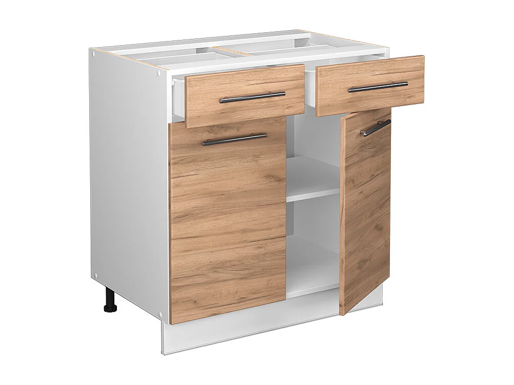 Meuble cuisine chêne de force doré 80x51.6x82 fame-line