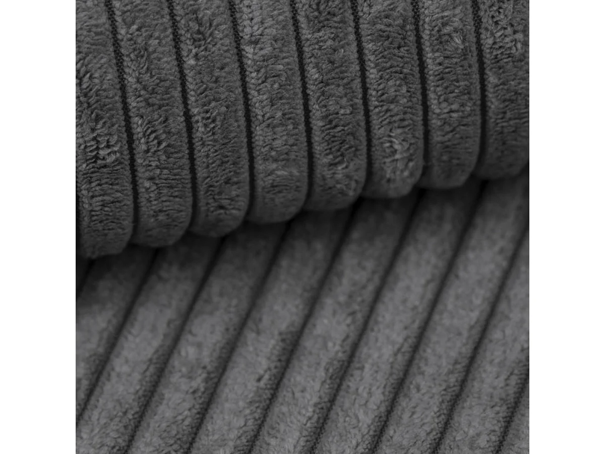 Canapé d'angle convertible 4 places avec coffre en velours gris