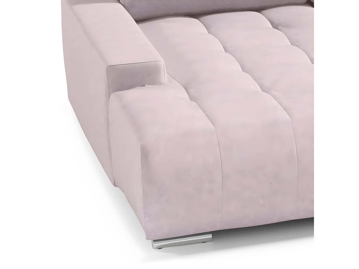 Canapé U 5 places convertible coffre Jonas Rose