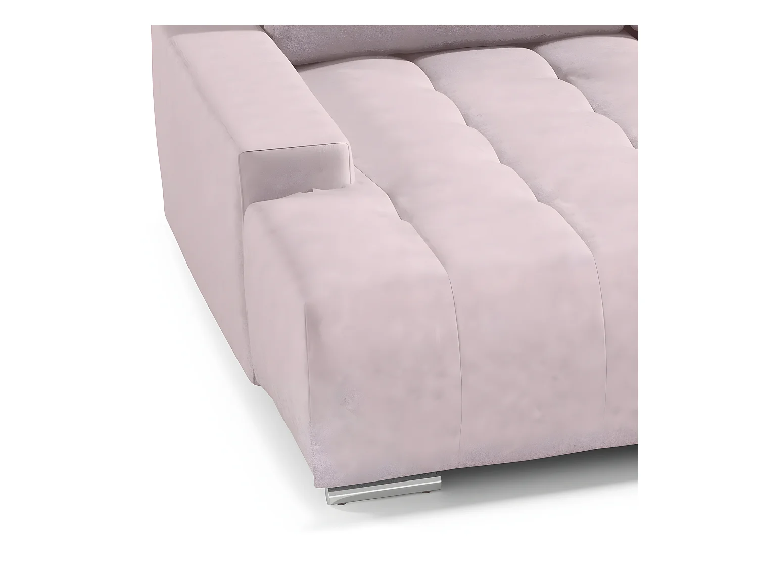 Canapé U 5 places convertible coffre Jonas Rose