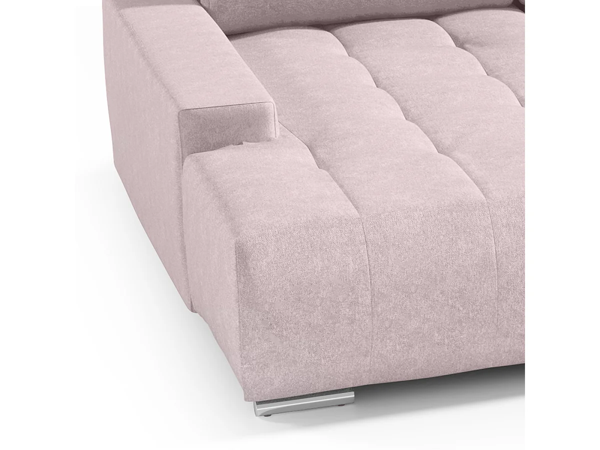 Canapé U 5 places convertible coffre Jonas Rose