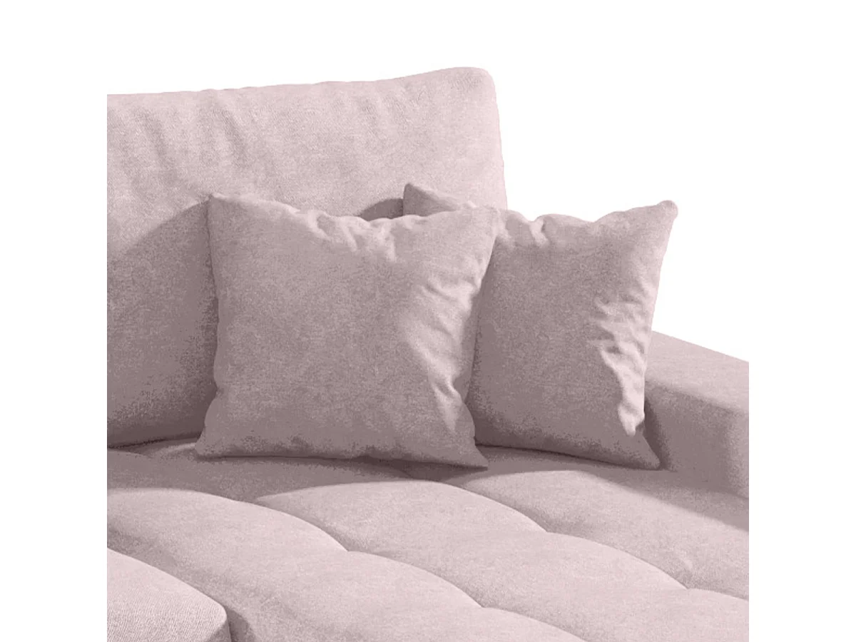 Canapé U 5 places convertible coffre Jonas Rose
