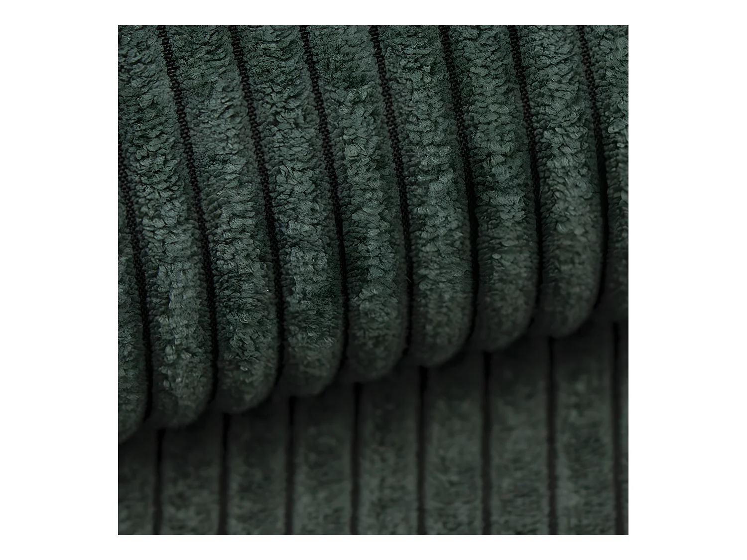 Canapé d'angle réversible et convertible 4 places avec coffre Isaac velours côtelé Vert Sapin