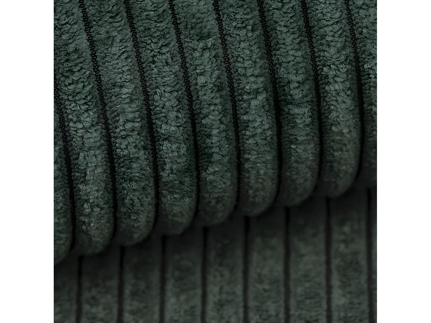 Canapé d'angle réversible et convertible 4 places avec coffre Isaac velours côtelé Vert Sapin