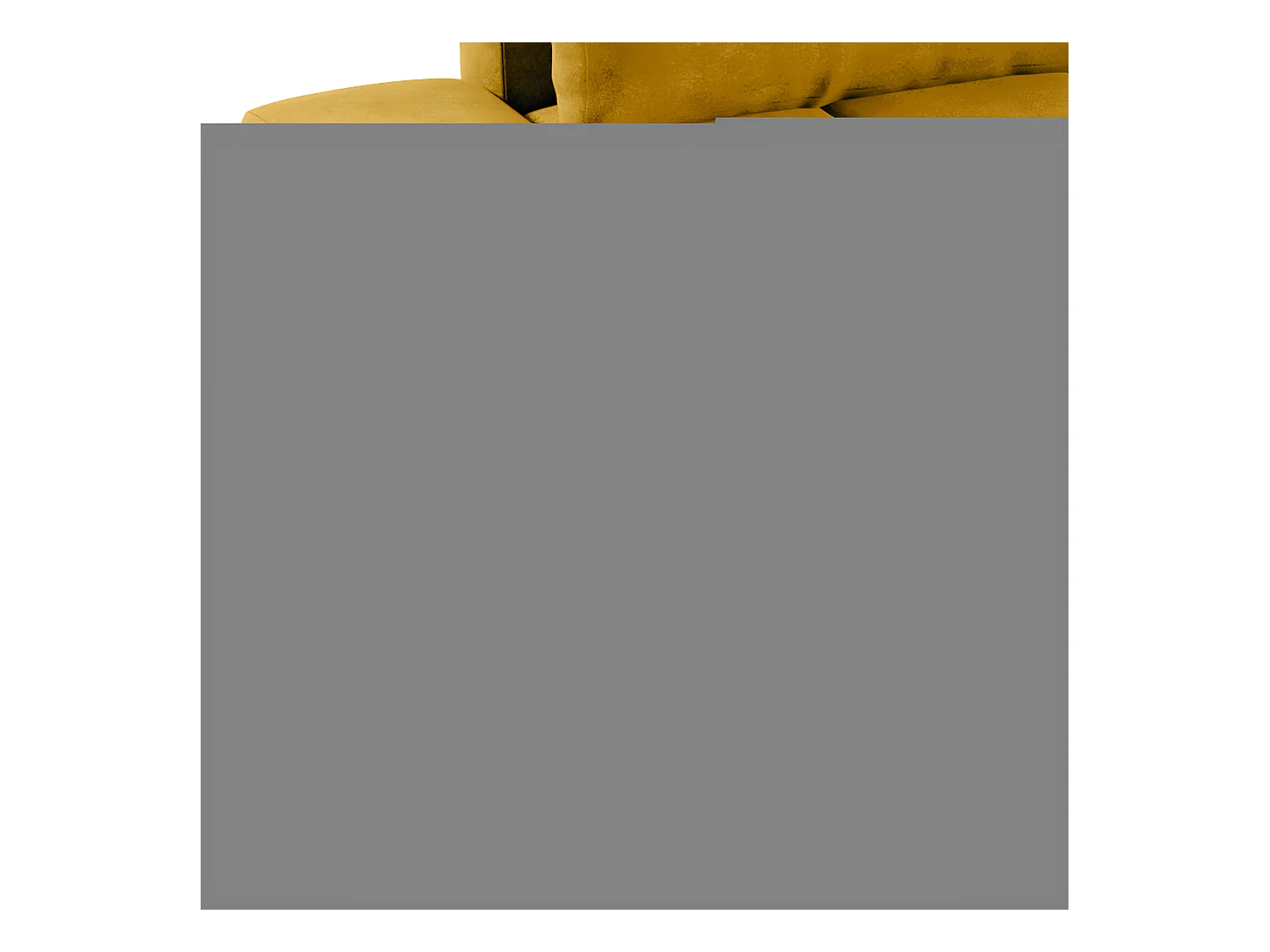 Canapé d'angle convertible droit 4 places avec coffre Jonas Jaune