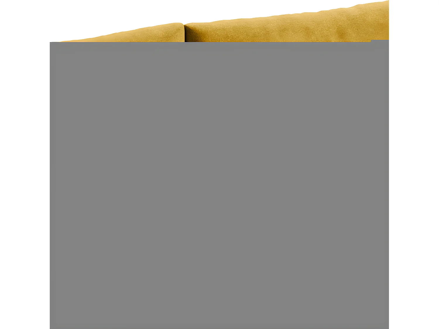 Canapé d'angle convertible droit 4 places avec coffre Jonas Jaune